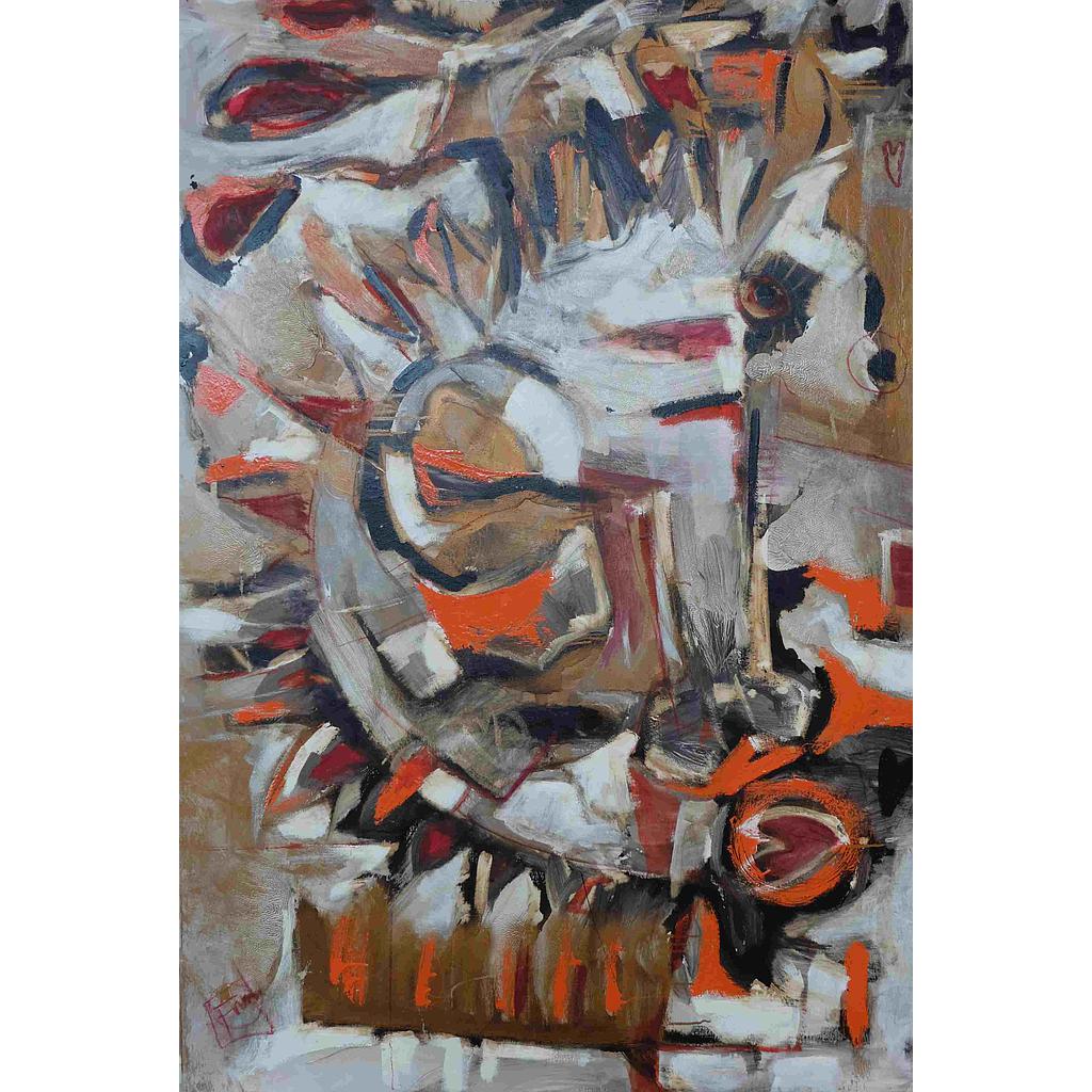 100x150 Cavallo pensante