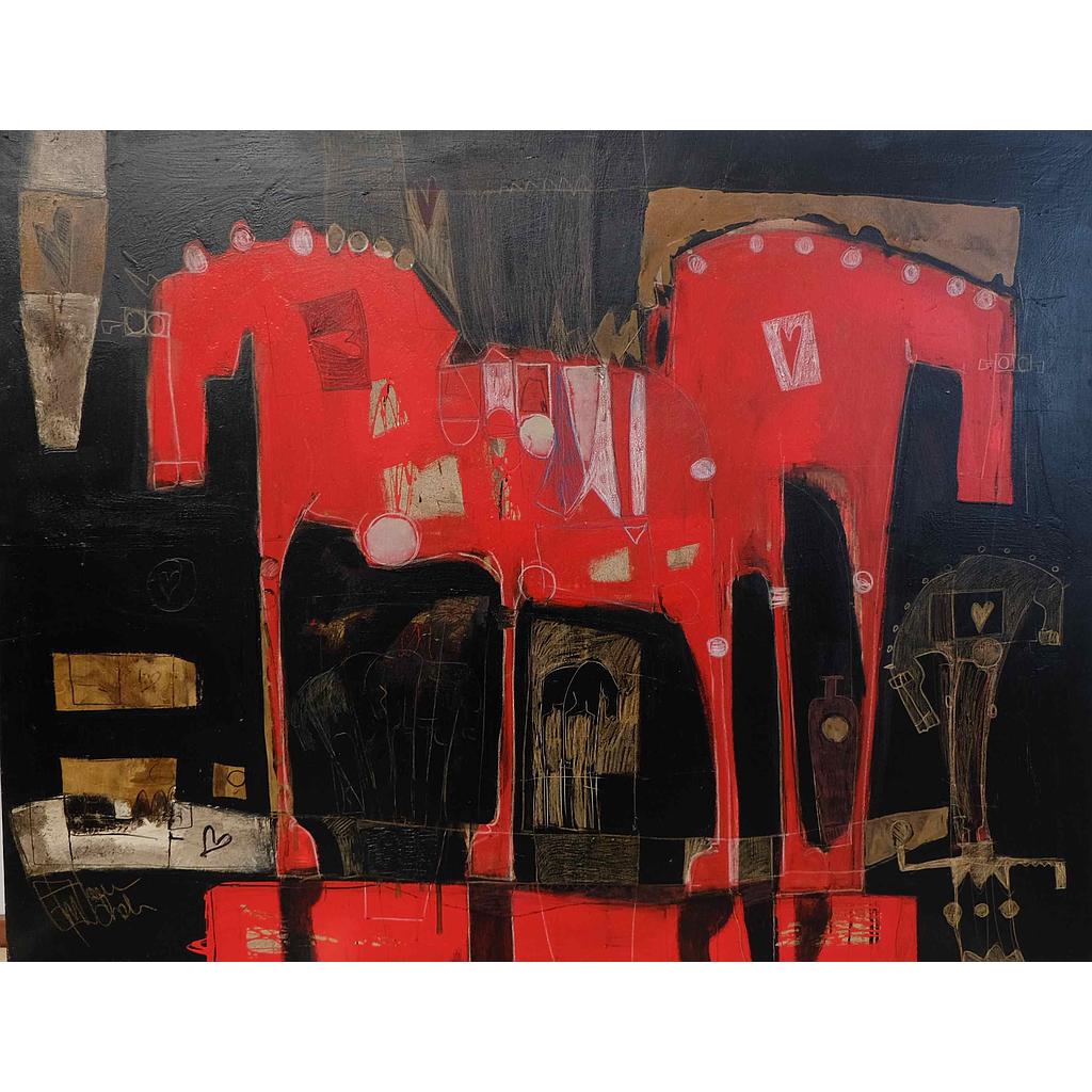 130x170 Cavalli contrari ,ma pensanti