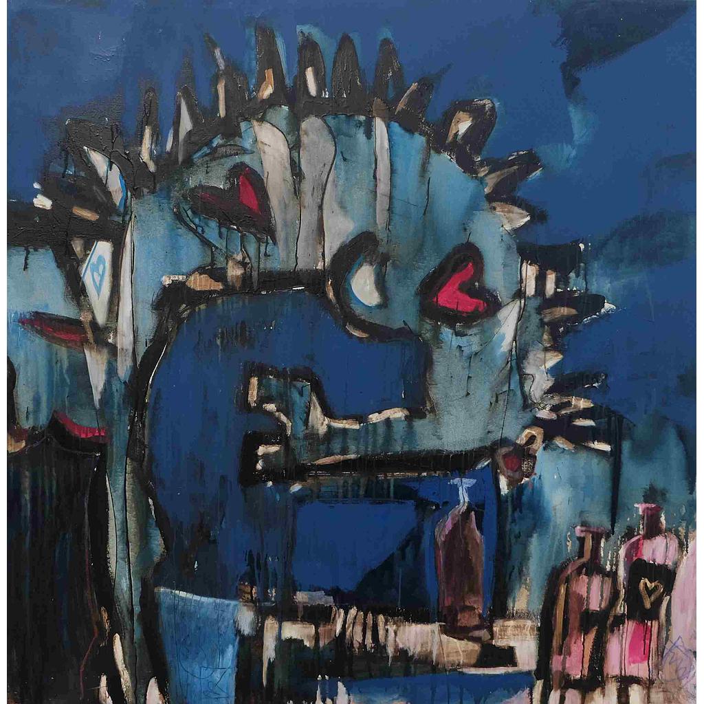 130x130 Cavallo marino con bottiglie