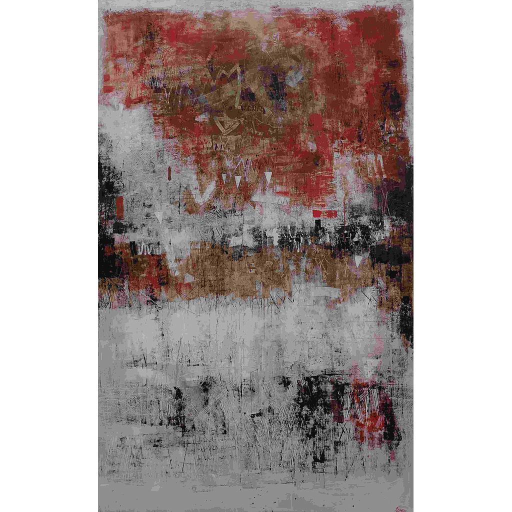 130x200 Geroglifici in rosso