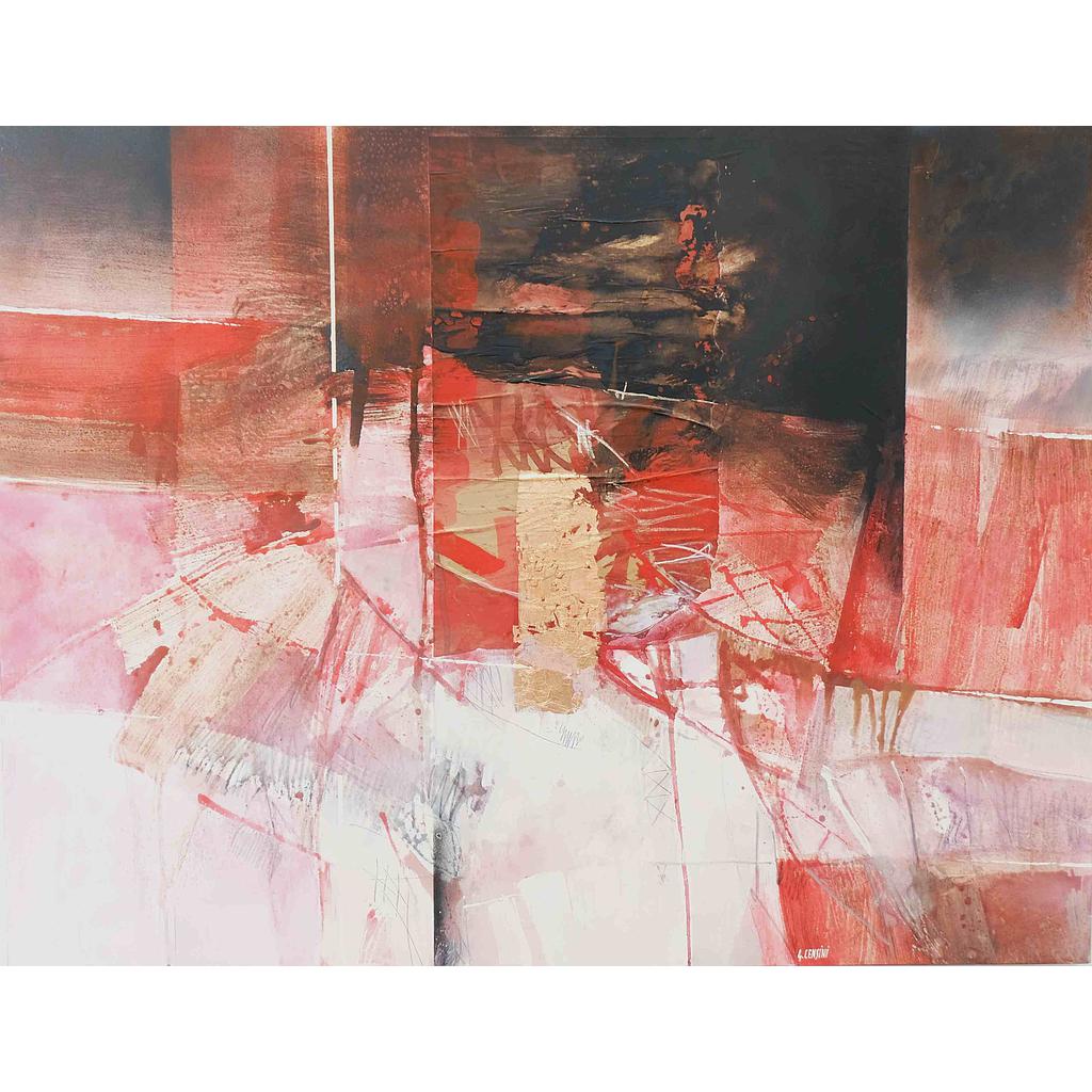 130x170 Composizione in rosso