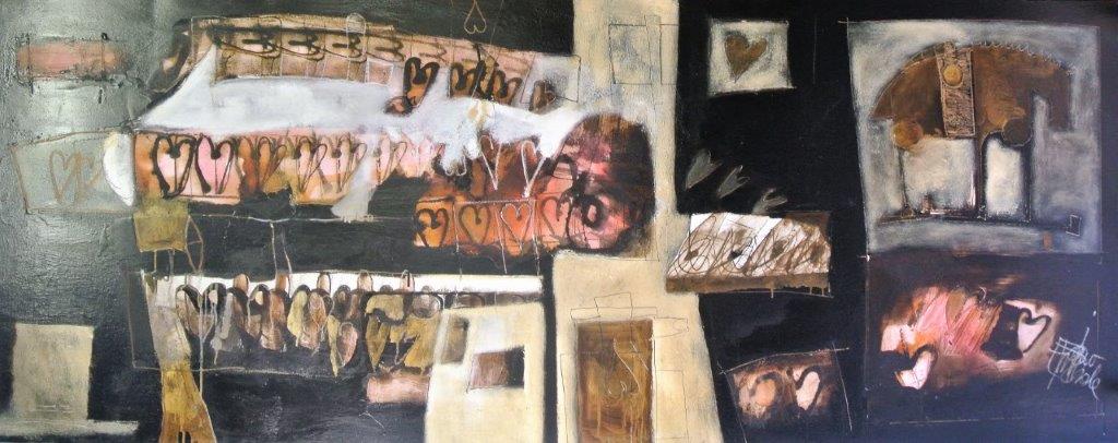 Cuori danzanti su cromie insolite 80x200