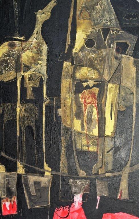 Cavalli dondolanti su piedistalli 100x150