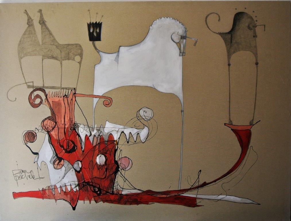 Cavalli pensanti su equilibri trasparenti 150x200