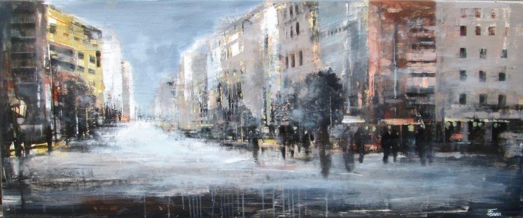 O.P Paesaggio urbano 70x170